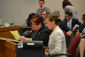 Rep. Holly Rehder and Kathi Arbini, supporter of HB 1892, testify on the bill.