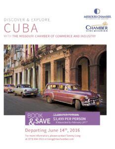 Click to learn more about the Missouri Chamber Federation's trip to Cuba in June.