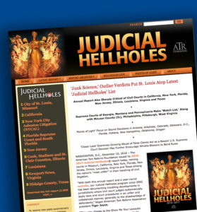 Judicial hellholes website screenshot.