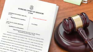 Supreme Court of Missouri document near gavel.