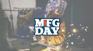 MFG day graph with welding professional.