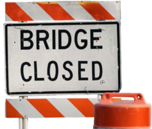 Bridge Closed sign.