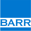 Barr square blue logo.