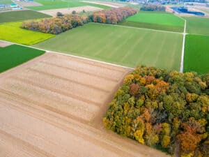 Aerial photo of farm fields