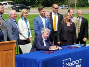Gov. Mike Parson signs I-70 funding bill in Columbia