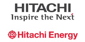 Hitachi Energy logo with tag line, Inspire the Next