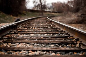 Closeup of railroad tracks